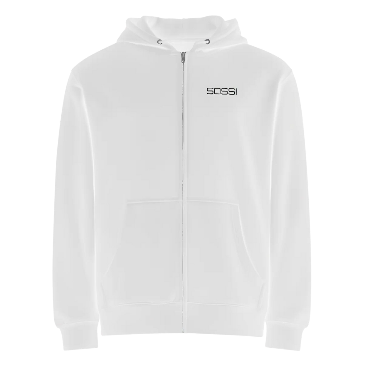 SOSSI White Zip Hoodie