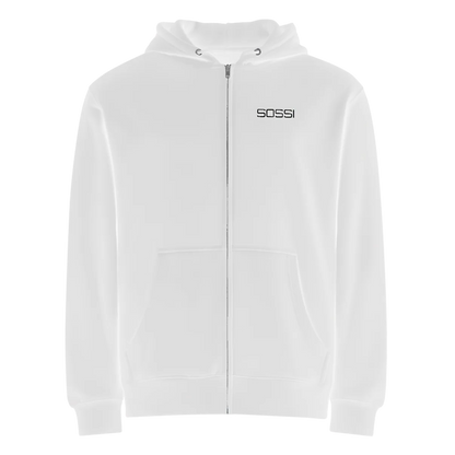 SOSSI White Zip Hoodie