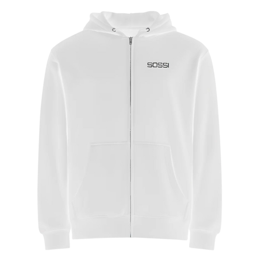 SOSSI White Zip Hoodie